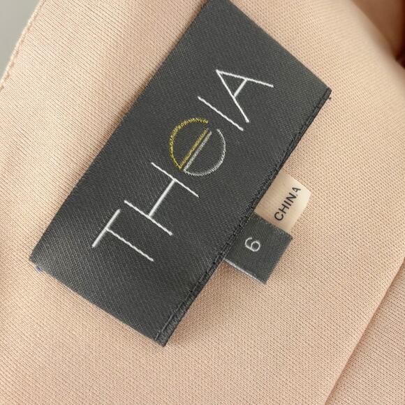 THEIA Ariana Midi Dress 6 Pink NWT - Picture 8 of 11